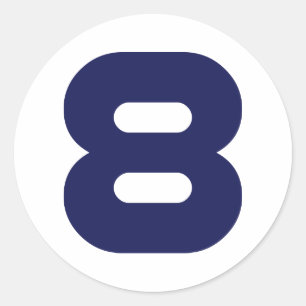 Adesivo Redondo Número 8