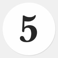 Número cinco de material de planeamento simples 5 