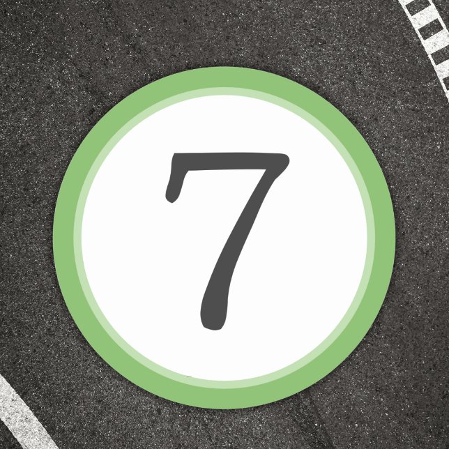 Adesivo Redondo Número de pista (Criador carregado)