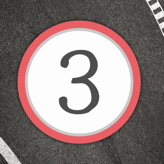 Adesivo Redondo Número de pista (Criador carregado)