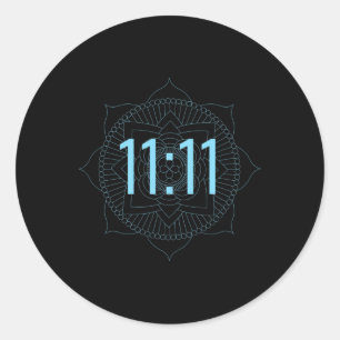 Adesivo Redondo Número do Anjo 1111 Sinal Espiritual Auspicioso So