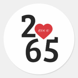 Adesivo Redondo Número do Quarto 256 em Camiseta Tri-Blend