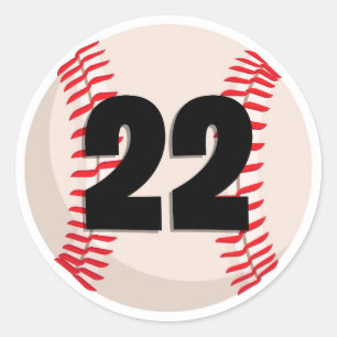 Adesivo Redondo Número Favorito do Baseball #22