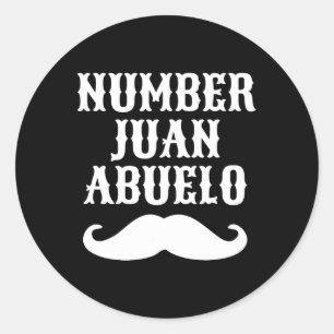 Adesivo Redondo Número Juan Abuelo Espanhol Mexicano Melhores Pres