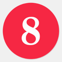 Número oito suprimentos de planejamento simples 8 