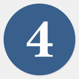 Adesivo Redondo Número quatro de material de planejamento simples 