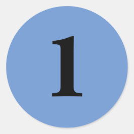 Adesivo Redondo Número Um de planejamento de recursos simples 1 az