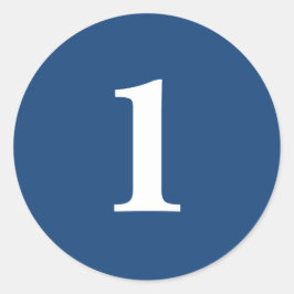 Adesivo Redondo Número Um de planejamento de suprimentos simples 1