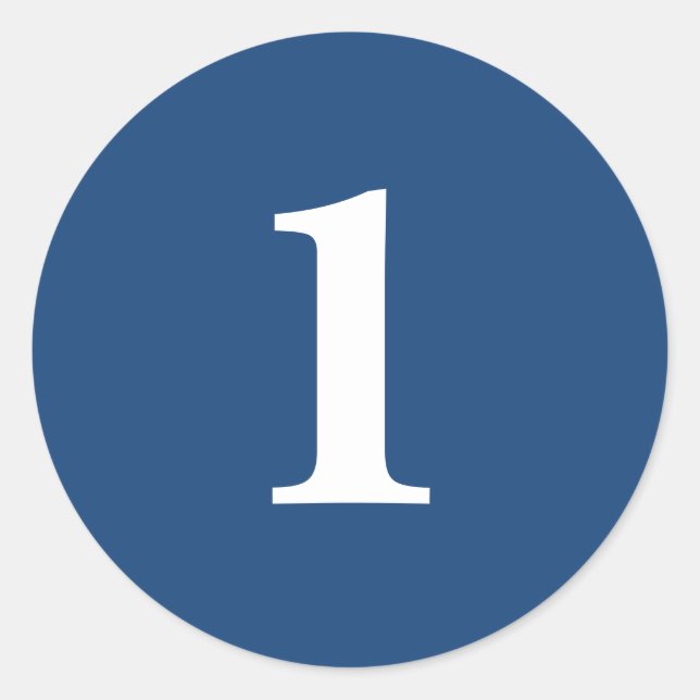 Adesivo Redondo Número Um de planejamento de suprimentos simples 1 (Frente)