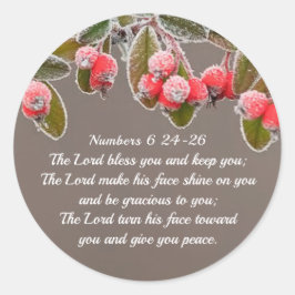 Adesivo Redondo Números 6 24-26 O Senhor abençoa-te e mantém-te