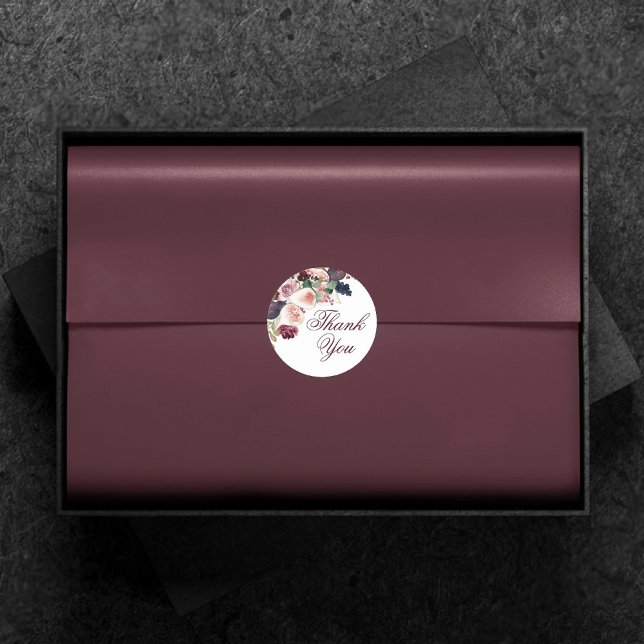 Adesivo Redondo Números Blooming | Fruta Moody Rustic Obrigado A F (Criador carregado)