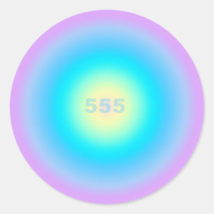 Adesivo Redondo Números De Anjo 55 - Mudanças No Horizonte