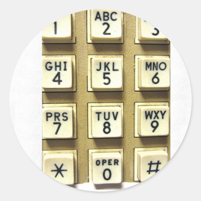 Adesivo Redondo Números de telefone (Frente)