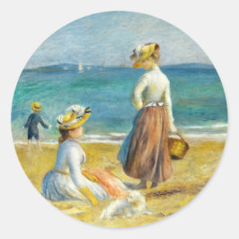 Adesivo Redondo Números na Praia, Auguste Renoir Art