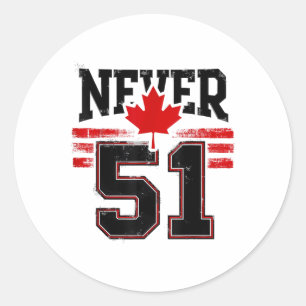Adesivo Redondo Nunca 51 Canada Maple Leaf Vintage - Cana em dific