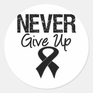 Adesivo Redondo Nunca dê acima (a melanoma)