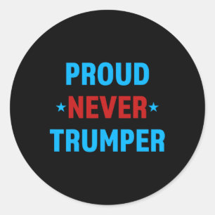 Adesivo Redondo Nunca Trumper Apoio Político Joe Biden Anti Tru