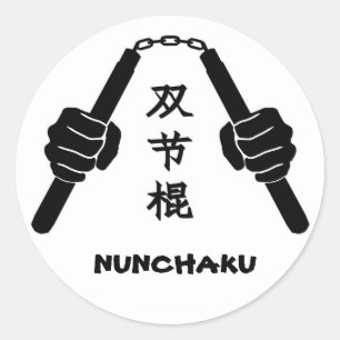 Adesivo Redondo Nunchaku Sticker