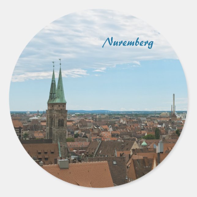 Adesivo Redondo Nuremberg Stickers (Frente)