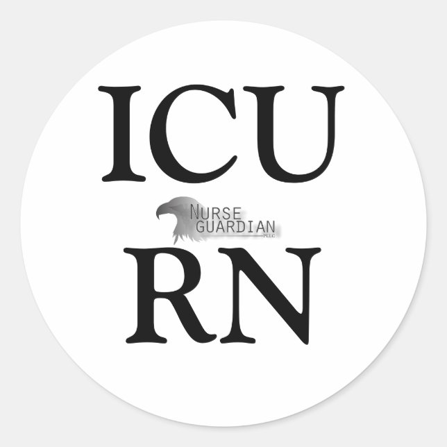 Adesivo Redondo Nurseguardianlogo, ICURN (Frente)