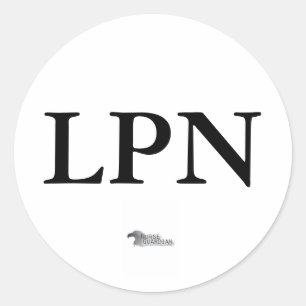 Adesivo Redondo nurseguardianlogo, LPN