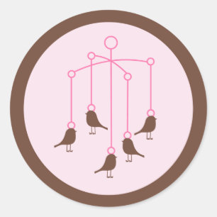 Adesivo Redondo Nursery Baby Girl