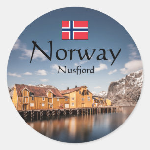 Adesivo Redondo Nusfjord Lofoten