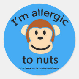 Adesivo Redondo Nut Allergy Blue