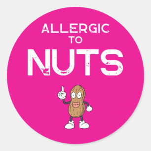 Adesivo Redondo Nut Allergy Round Sticker