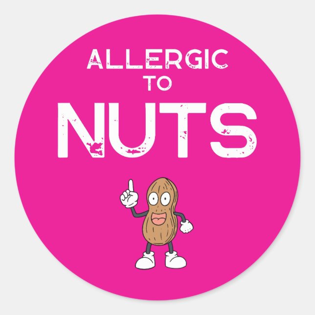 Adesivo Redondo Nut Allergy Round Sticker (Frente)