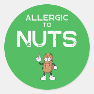 Adesivo Redondo Nut Allergy Round Sticker