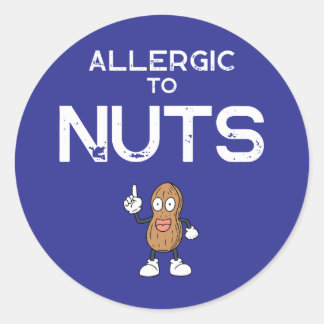 Adesivo Redondo Nut Allergy Round Sticker
