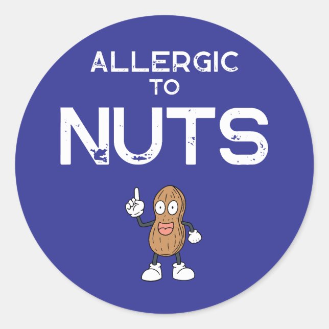 Adesivo Redondo Nut Allergy Round Sticker (Frente)