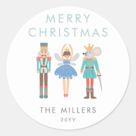 Adesivo Redondo Nutcracker Balé mínimo moderno