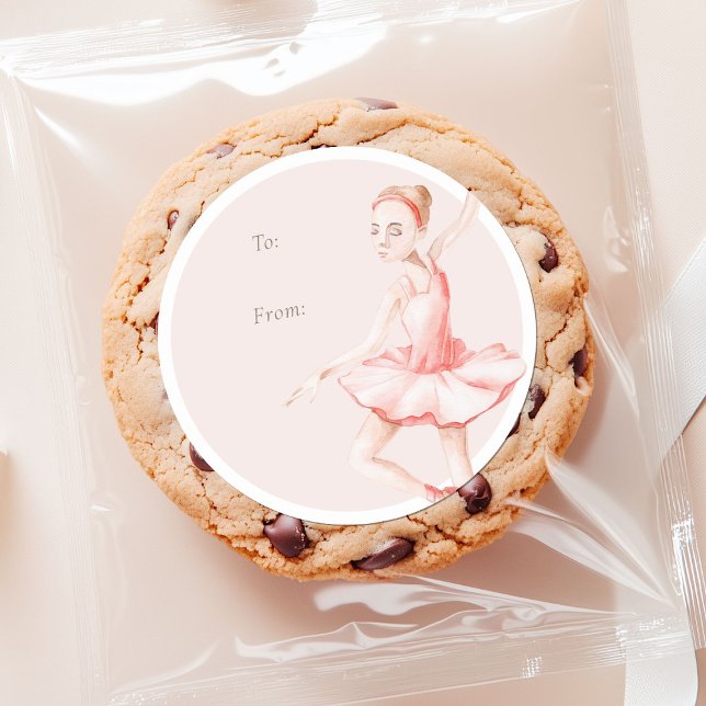 Adesivo Redondo Nutcracker Ballerina “To/From” Christmas Sticker (Criador carregado)