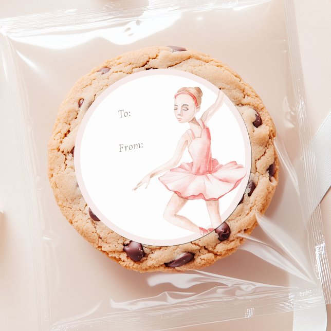 Adesivo Redondo Nutcracker Ballerina “To/From” Christmas Sticker (Criador carregado)