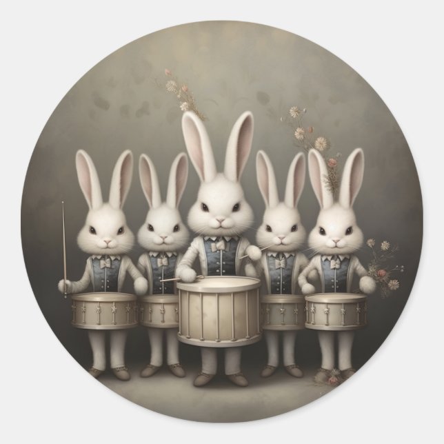 Adesivo Redondo Nutcracker Ballet Fashion-Hare Drummers (Frente)