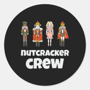 Adesivo Redondo Nutcracker Crew Family Matando Xmas Boys Sant