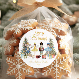 Adesivo Redondo Nutcracker Feliz Natal