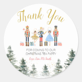 Adesivo Redondo Nutcracker Natal Chá de Noiva Obrigado