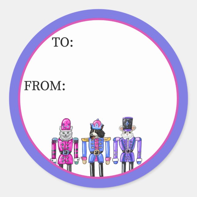 Adesivo Redondo Nutcracker Pets  (Frente)