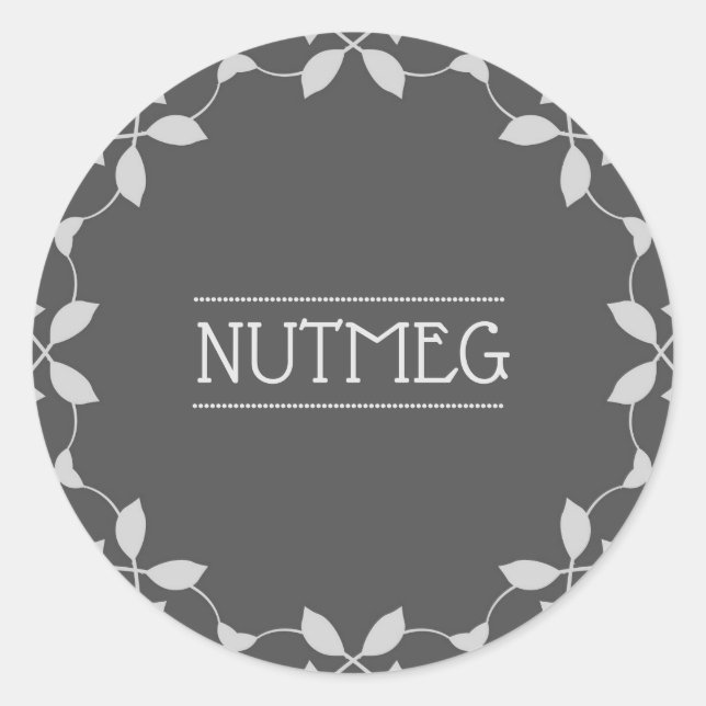 Adesivo Redondo Nutmeg Spice Jar Sticker Labs (Frente)