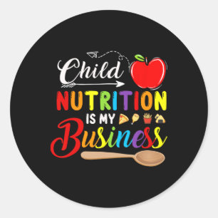 Adesivo Redondo Nutrição Infantil é Minha Profissão Maçã Fofa De V