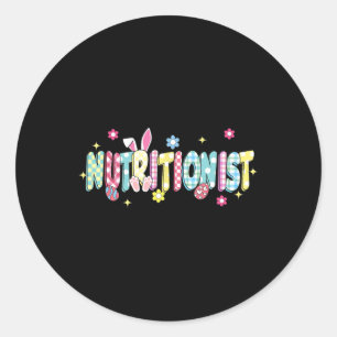 Adesivo Redondo Nutricionista Retro Groovist Bunny Ear Engraçado P