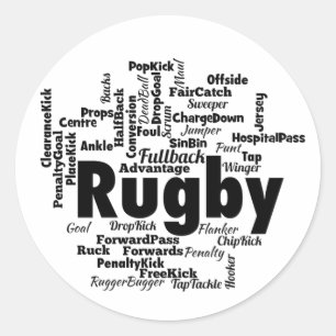 Adesivo Redondo Nuvem de Rugby