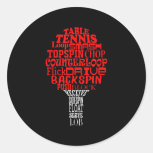Adesivo Redondo nuvem de tênis de mesa de de de