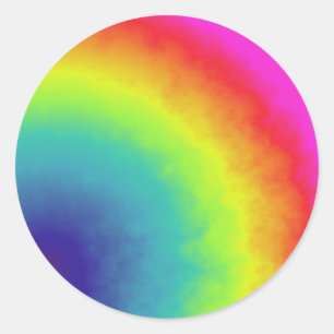 Adesivo Redondo nuvem do arco-íris