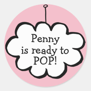 Adesivo Redondo Nuvem numa Corda Pronta a REBENTAR