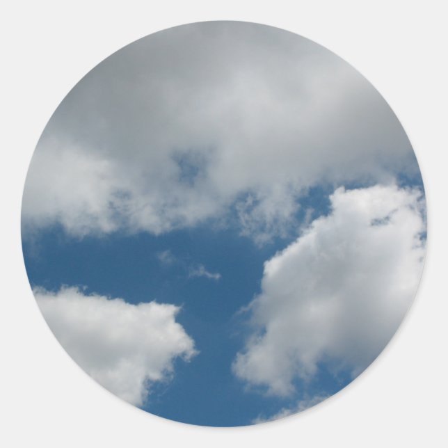 Adesivo Redondo nuvens (Frente)