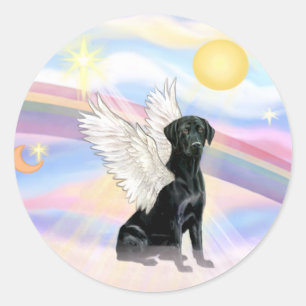 Adesivo Redondo Nuvens - Anjo Preto Labrador
